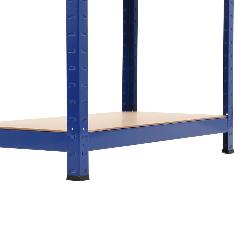vidaXL Storage Shelf Blue 80x40x160 cm Steel and MDF