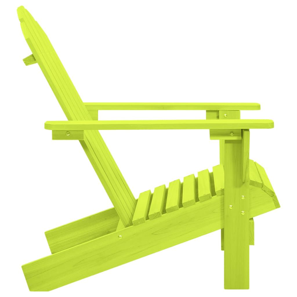 vidaXL Garden Adirondack Chair Solid Fir Wood Green