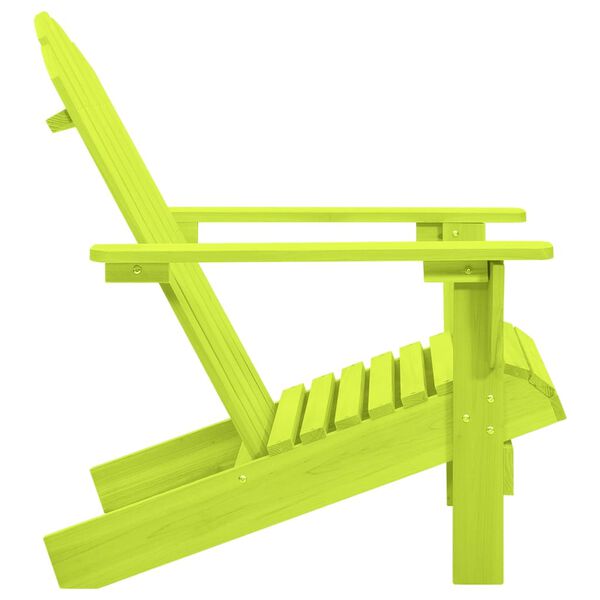 vidaXL Garden Adirondack Chair Solid Fir Wood Green