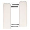 vidaXL Cream White Foldable Massage Table 2 Zones with Aluminium Frame