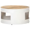 vidaXL Coffee Table White 68x68x36 cm Solid Mango Wood