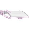 vidaXL Door Canopy Grey and Transparent 120x75 cm PC