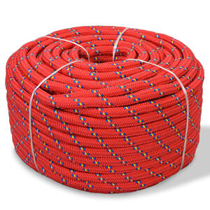 vidaXL Marine Rope Polypropylene 12 mm 50 m Red