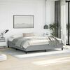 vidaXL Bed Frame without Mattress Light Grey 193x203 cm King Fabric