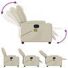 vidaXL Electric Massage Recliner Chair Cream Faux Leather