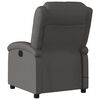 vidaXL Electric Massage Recliner Chair Grey Real Leather