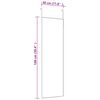 vidaXL Door Mirror Gold 30x100 cm Glass and Aluminium
