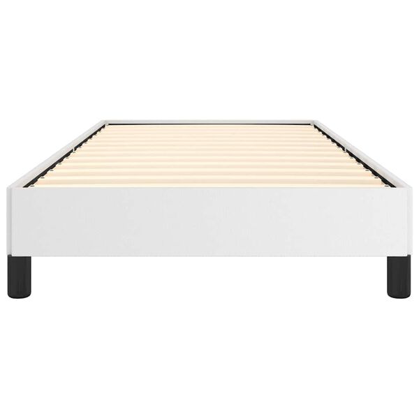 vidaXL Bed Frame without Mattress White 100x203 cm Twin XL Faux Leather