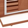 vidaXL Chicken Coop Mocha and White 150x96x110 cm Solid Firwood