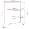vidaXL Top for Highboard HAMAR Light Grey 85x35x100cm Solid Wood Pine