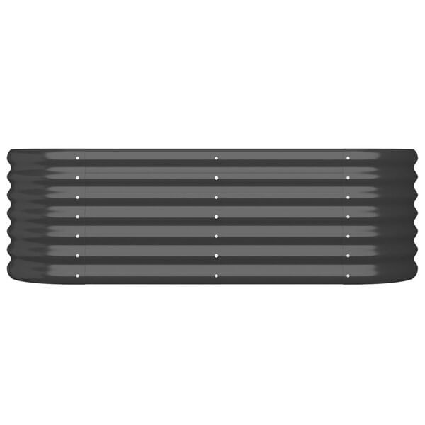 vidaXL Garden Raised Bed Powder-coated Steel 114x40x36 cm Anthracite