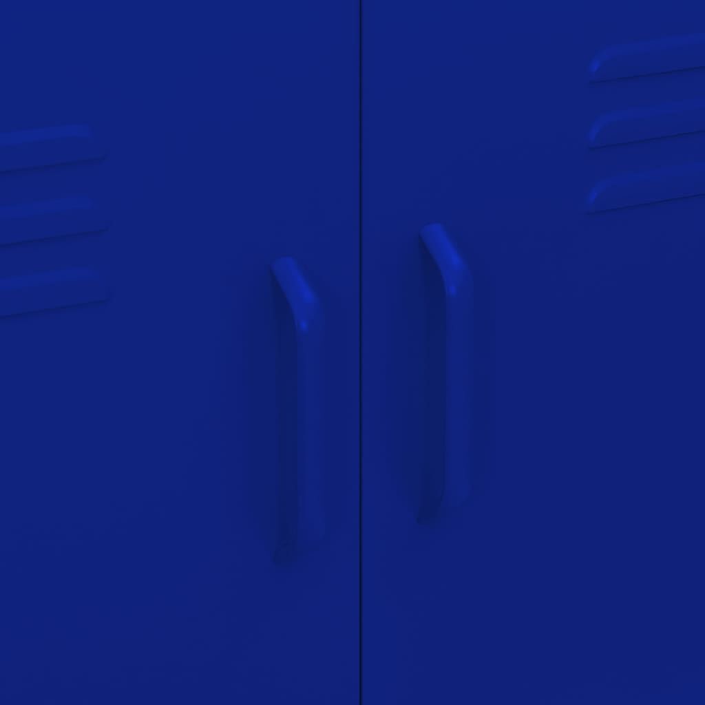 vidaXL Storage Cabinet Navy Blue 80x35x101.5 cm Steel