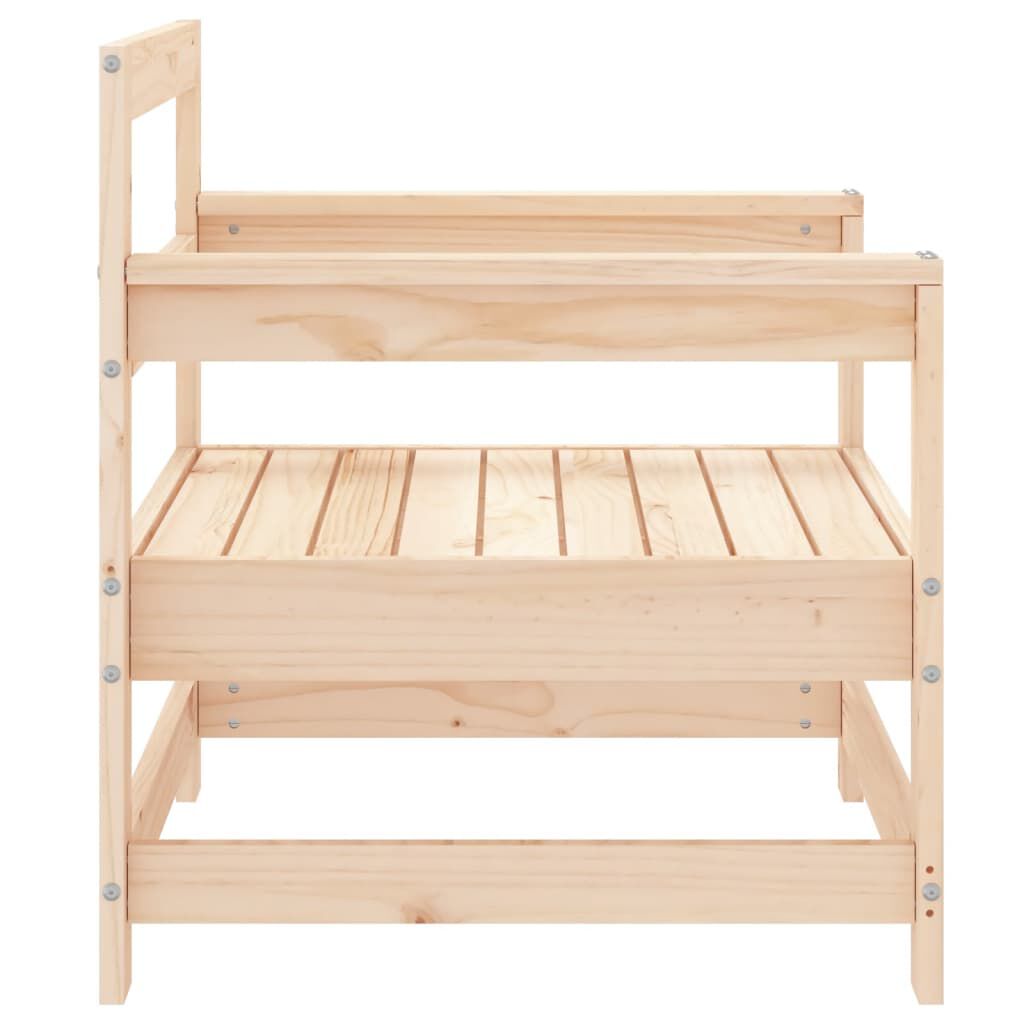 vidaXL Garden Chairs 2 pcs Solid Wood Pine
