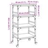 vidaXL Kitchen Trolley Smoked Oak 45x35x89.5 cm Engineered Wood