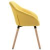 vidaXL Dining Chairs 4 pcs Yellow Fabric