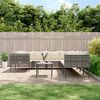 vidaXL 9 Piece Garden Lounge Set with Cushions Grey Poly Rattan