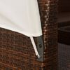 vidaXL 9 Piece Garden Lounge Set with Canopies Poly Rattan Brown
