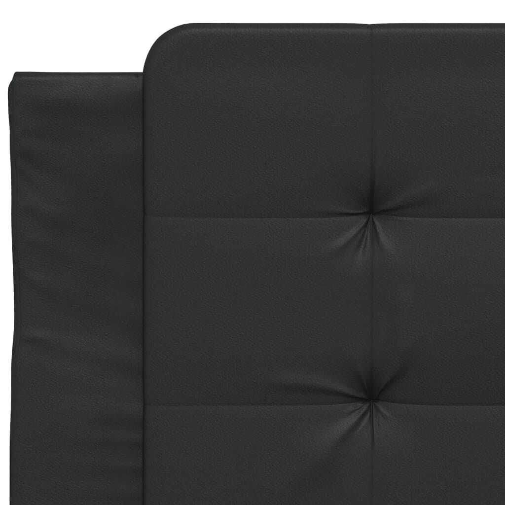 vidaXL Bed Frame without Mattress Black 100x190 cm Faux Leather