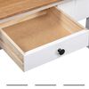 vidaXL Coffee Table White 100x60x43.5 cm Solid Pine Wood Panama Range