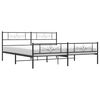 vidaXL Metal Bed Frame without Mattress with Footboard Black 193x203cm