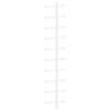 vidaXL Wall-mounted Wine Rack for 10 Bottles White Metal
