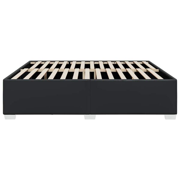 vidaXL Bed Frame without Mattress Black King Faux Leather