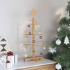 vidaXL Wooden Christmas Tree with Stand Brown 75 cm Bamboo