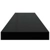 vidaXL Floating Wall Shelves 2 pcs Black 90x23.5x3.8 cm MDF