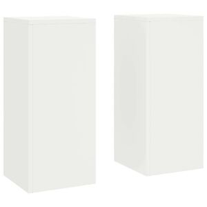 vidaXL Plant Stand 2 pcs White 24 x 24 x 55 cm Steel
