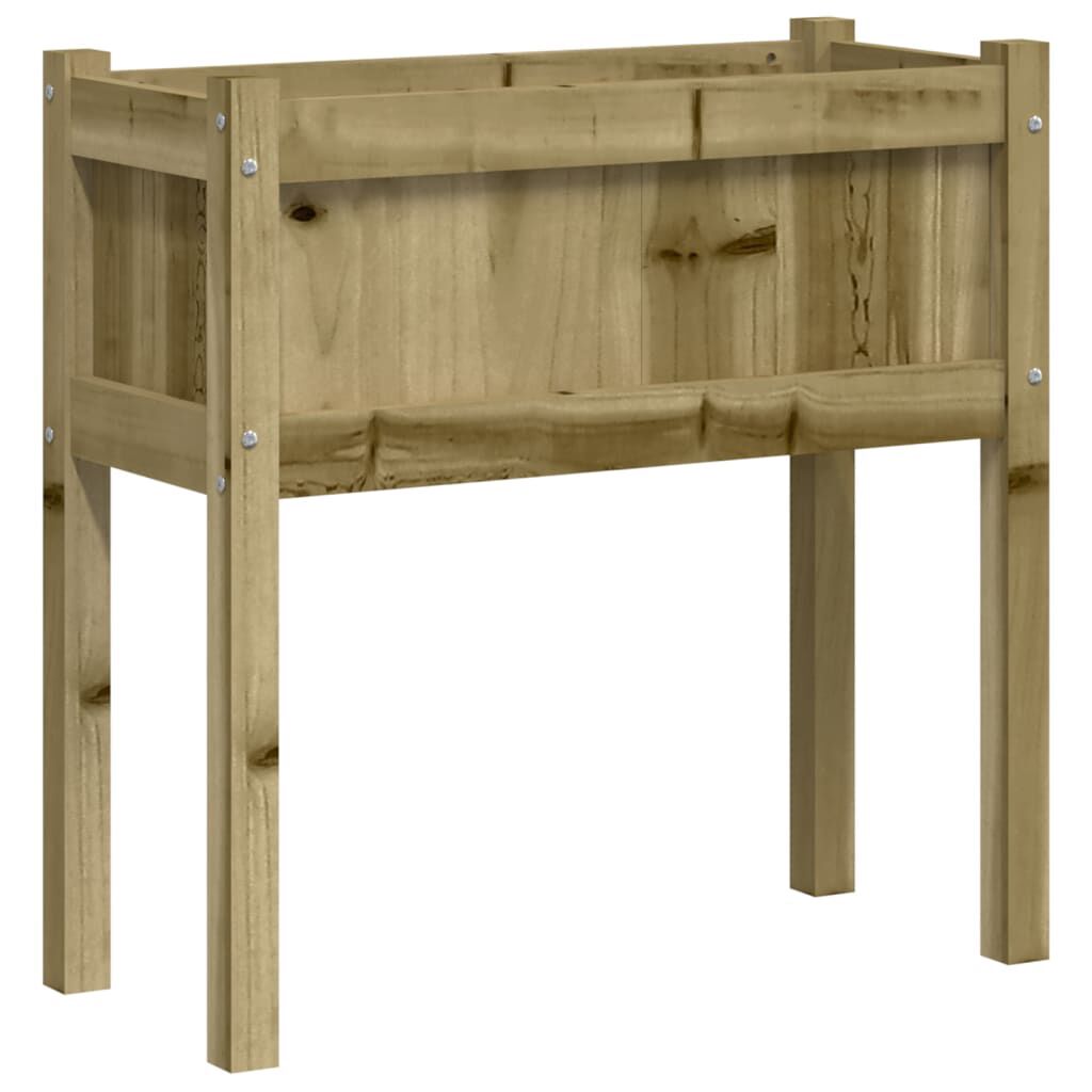 vidaXL Garden Planter with Legs 70x31x70 cm Impregnated Wood Pine