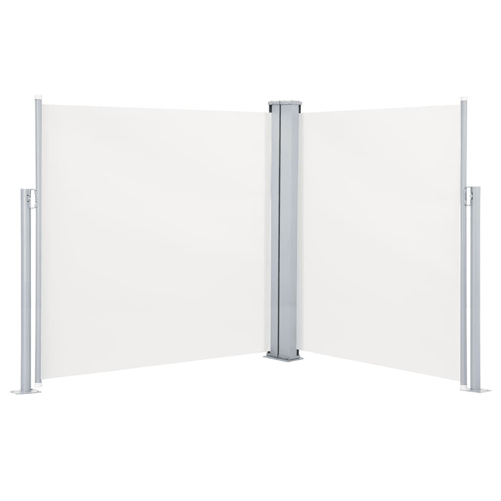 vidaXL Patio Retractable Double Side Awning 170x600 cm Cream
