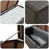 vidaXL Garden Storage Box Poly Rattan 100x50x50 cm Brown