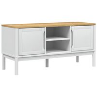 vidaXL TV Cabinet FLORO White 114x43x55 cm Solid Wood Pine