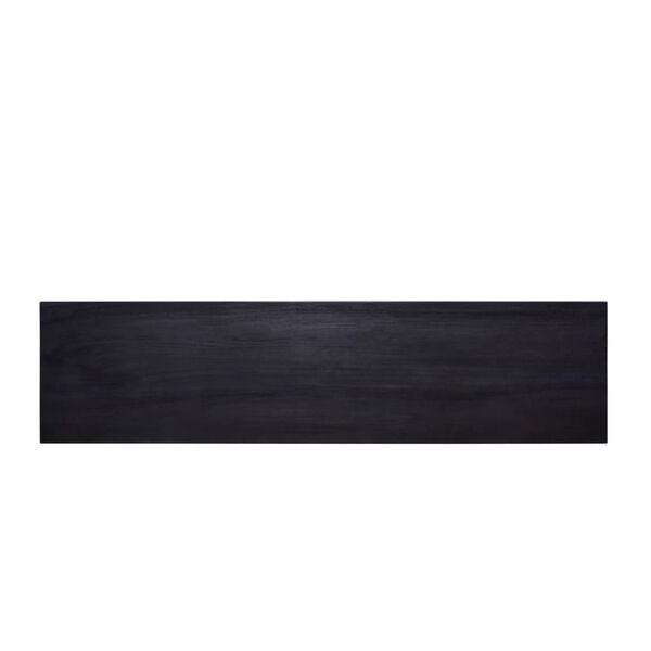 vidaXL Console Table Black 120x30x75 cm Solid Mahogany Wood