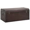 vidaXL Treasure Chest with Latches Dark Brown 90x50x39.5 cm Plywood