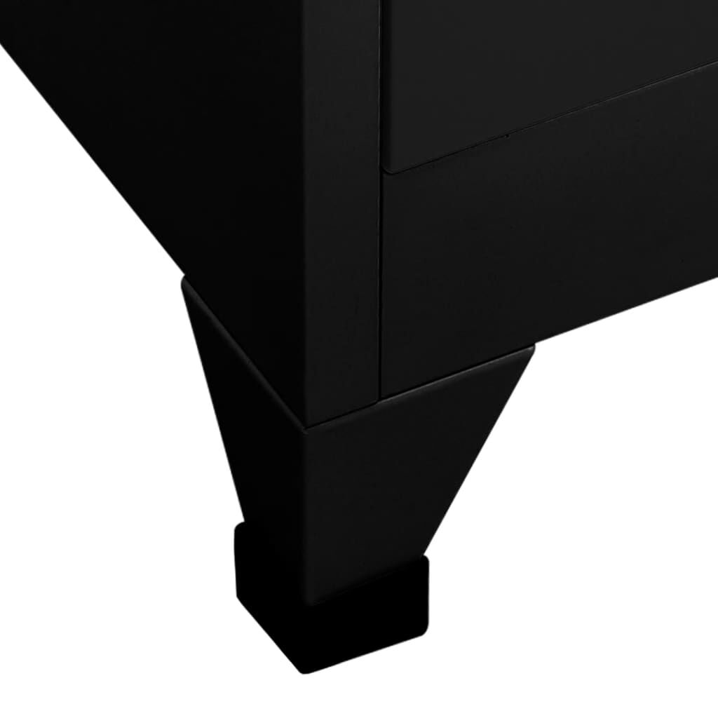 vidaXL Locker Cabinet Black 90x40x180 cm Steel