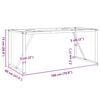 vidaXL Dining Table Legs O-Frame 180x80x73 cm Steel