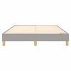 vidaXL Bed Frame without Mattress Light Grey Full Fabric (US Only)