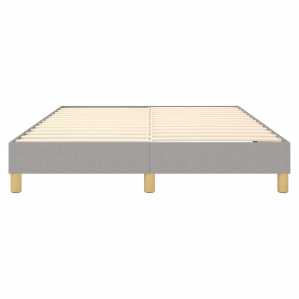 vidaXL Bed Frame without Mattress Light Grey Full Fabric (US Only)