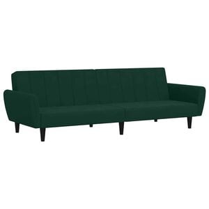 vidaXL 2-Seater Sofa Bed Dark Green Velvet