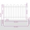 vidaXL Garden Fence Boxtel with Hoop Top Steel 181x120 cm Black