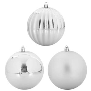 vidaXL Christmas Bauble Set 4 pcs Silver