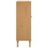 vidaXL Shoe Cabinet SENJA Rattan Look Brown 59.5x35x107 cm Solid Wood