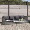 vidaXL Garden Bed Grey 200x60 cm Poly Rattan