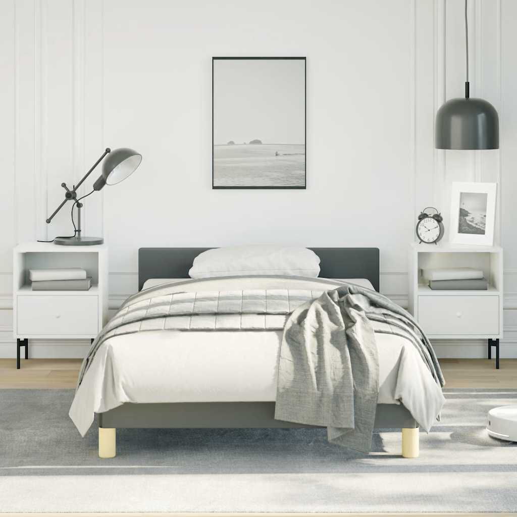 vidaXL Bed Frame without Mattress Dark Grey Twin XL Fabric