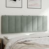 vidaXL Headboard Cushion "Hanko" Light Grey 137 cm Double Velvet