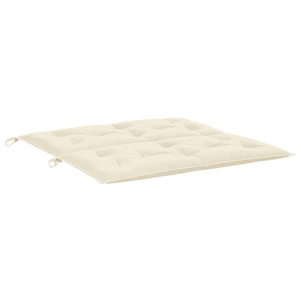 vidaXL Garden Bench Cushion Cream White 100x(50+50)x7cm Oxford Fabric