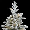 vidaXL Artificial Hinged Christmas Tree 300 LEDs & Flocked Snow 180 cm