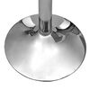 vidaXL Bar Table MDF with 1 Steel Leg High Gloss White