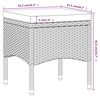 vidaXL 5 Piece Garden Bistro Set Poly Rattan and Tempered Glass Grey